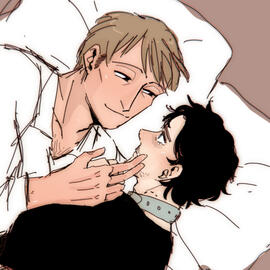 hannigram as achilles and patrocclus